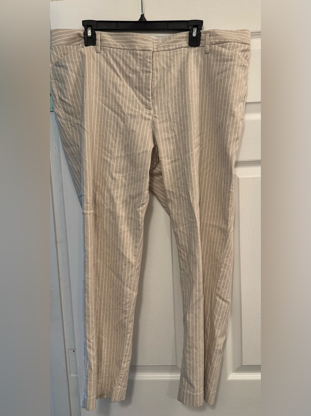Worthington Cream Pinstriped Trousers